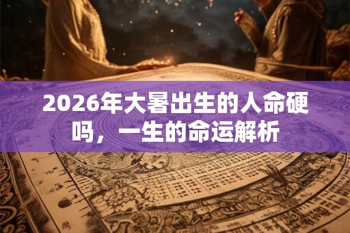 2026年大暑出生的人命硬吗，一生的命运解析