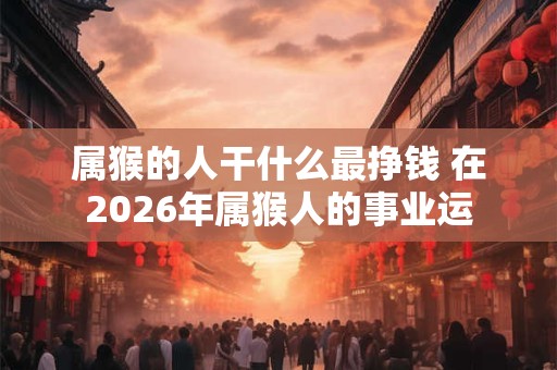 属猴的人干什么最挣钱 在2026年属猴人的事业运