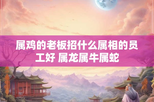 属鸡的老板招什么属相的员工好 属龙属牛属蛇