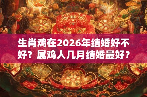 生肖鸡在2026年结婚好不好？属鸡人几月结婚最好？