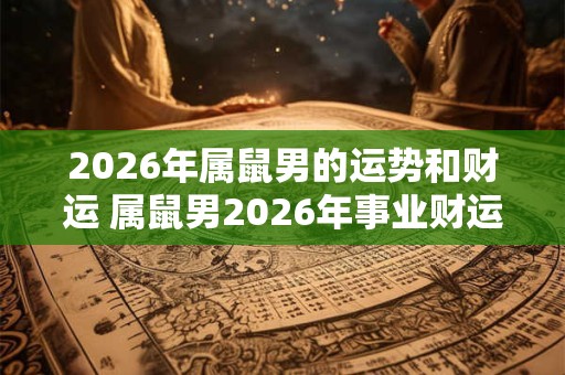 2026年属鼠男的运势和财运 属鼠男2026年事业财运如何