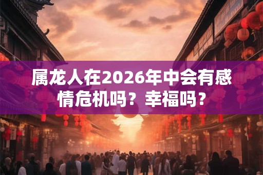 属龙人在2026年中会有感情危机吗？幸福吗？