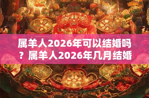 属羊人2026年可以结婚吗？属羊人2026年几月结婚好？