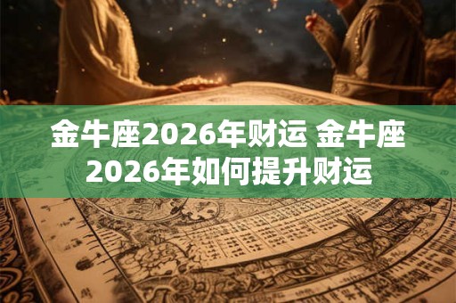金牛座2026年财运 金牛座2026年如何提升财运