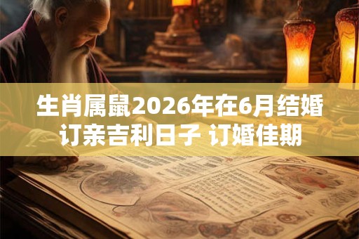 生肖属鼠2026年在6月结婚订亲吉利日子 订婚佳期