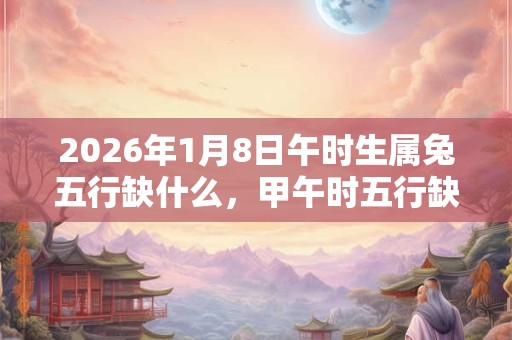 2026年1月8日午时生属兔五行缺什么,甲午时五行缺什么 2026年1月8日午时生属兔五行缺什么,甲午时五行缺什么