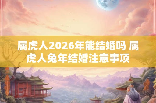 属虎人2026年能结婚吗 属虎人兔年结婚注意事项