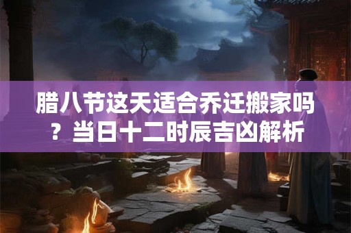 腊八节这天适合乔迁搬家吗？当日十二时辰吉凶解析