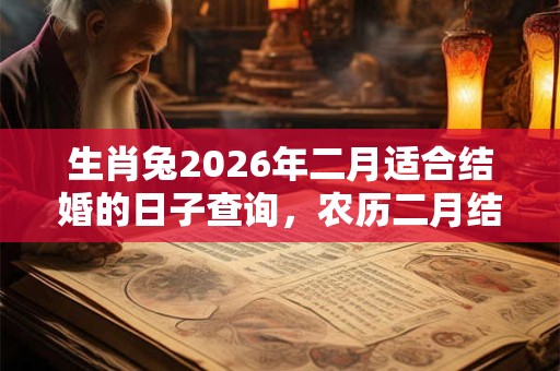 生肖兔2026年二月适合结婚的日子查询，农历二月结婚吉日一览！