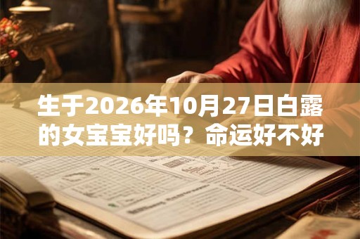 生于2026年10月27日白露的女宝宝好吗？命运好不好？
