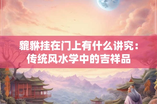 貔貅挂在门上有什么讲究：传统风水学中的吉祥品