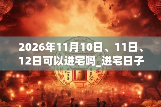 2026年11月10日、11日、12日可以进宅吗_进宅日子好吗