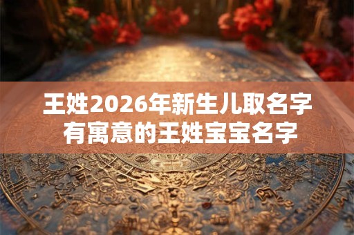 王姓2026年新生儿取名字 有寓意的王姓宝宝名字