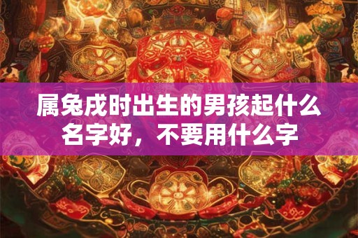 属兔戌时出生的男孩起什么名字好，不要用什么字