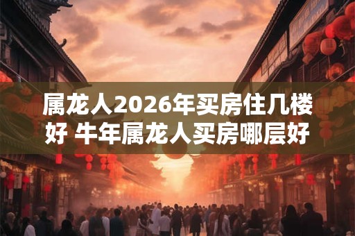 属龙人2026年买房住几楼好 牛年属龙人买房哪层好