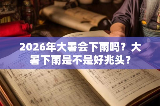 2026年大暑会下雨吗？大暑下雨是不是好兆头？
