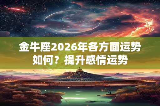 金牛座2026年各方面运势如何？提升感情运势