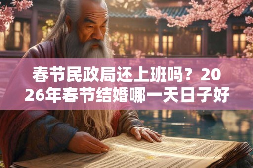 春节民政局还上班吗？2026年春节结婚哪一天日子好？