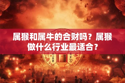属猴和属牛的合财吗？属猴做什么行业最适合？