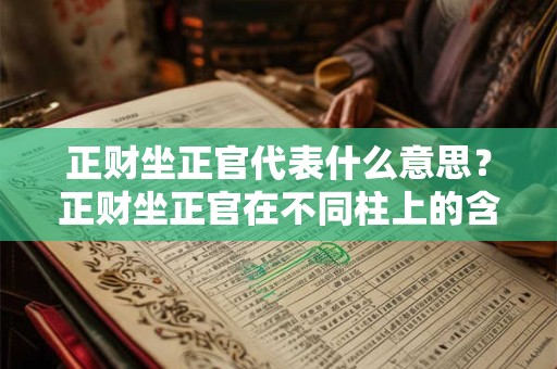 正财坐正官代表什么意思?正财坐正官在不同柱上的含义 正财坐正官代表什么意思?正财坐正官在不同柱上的含义