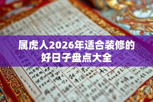 属虎人2026年适合装修的好日子盘点大全