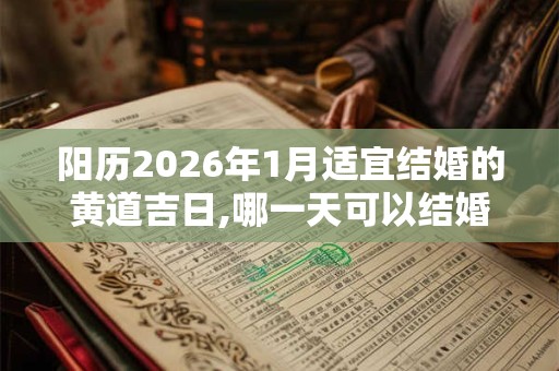 阳历2026年1月适宜结婚的黄道吉日,哪一天可以结婚？
