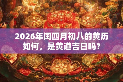 2026年闰四月初八的黄历如何，是黄道吉日吗？