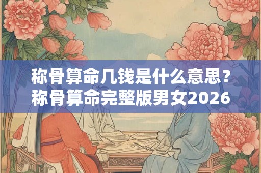 称骨算命几钱是什么意思？称骨算命完整版男女2026