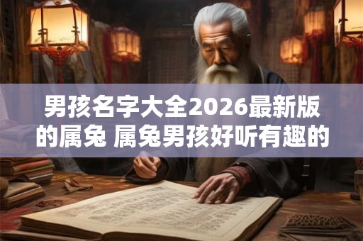 男孩名字大全2026最新版的属兔 属兔男孩好听有趣的名字