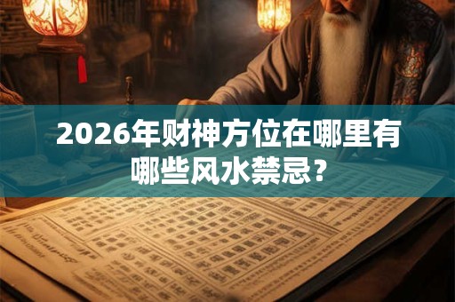 2026年财神方位在哪里有哪些风水禁忌？