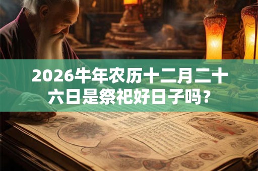 2026牛年农历十二月二十六日是祭祀好日子吗？