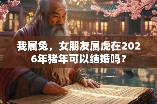 我属兔，女朋友属虎在2026年猪年可以结婚吗？