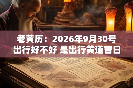 老黄历：2026年9月30号出行好不好 是出行黄道吉日吗