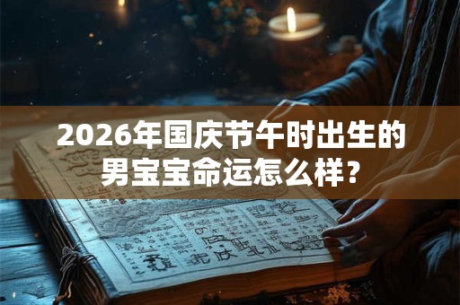 2026年国庆节午时出生的男宝宝命运怎么样？