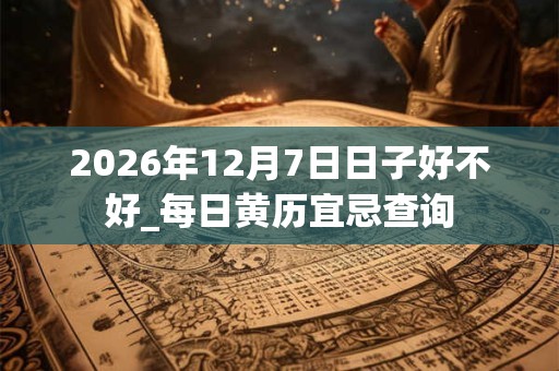 2026年12月7日日子好不好_每日黄历宜忌查询
