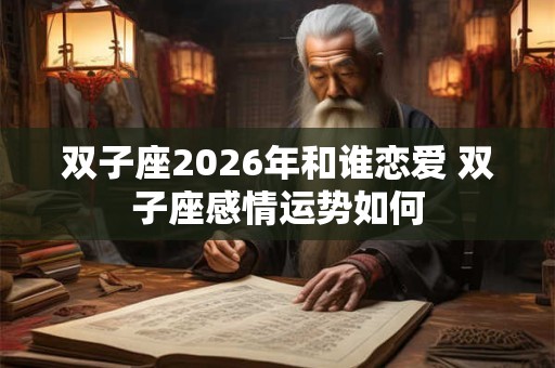 双子座2026年和谁恋爱 双子座感情运势如何