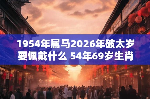 1954年属马2026年破太岁要佩戴什么 54年69岁生肖马犯太岁怎么化解