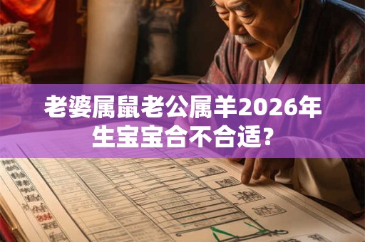 老婆属鼠老公属羊2026年生宝宝合不合适？
