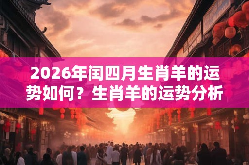 2026年闰四月生肖羊的运势如何？生肖羊的运势分析