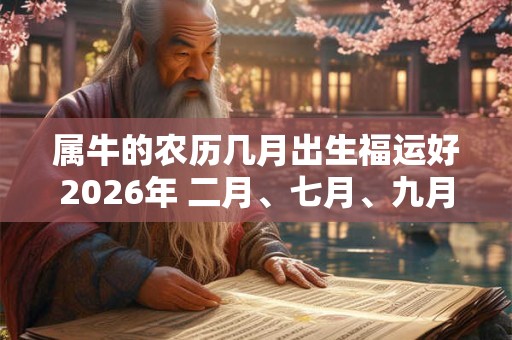属牛的农历几月出生福运好2026年 二月、七月、九月