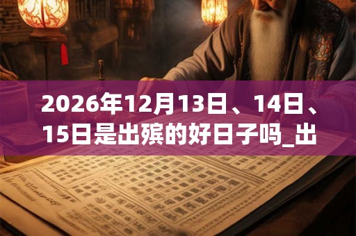 2026年12月13日、14日、15日是出殡的好日子吗_出殡可以吗