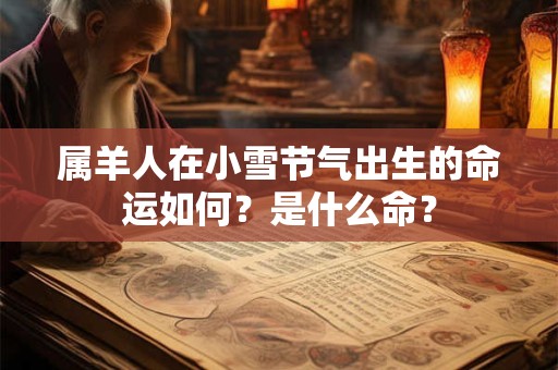 属羊人在小雪节气出生的命运如何？是什么命？