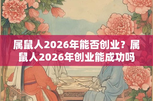 属鼠人2026年能否创业？属鼠人2026年创业能成功吗？