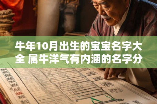 牛年10月出生的宝宝名字大全 属牛洋气有内涵的名字分享