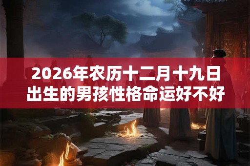 2026年农历十二月十九日出生的男孩性格命运好不好