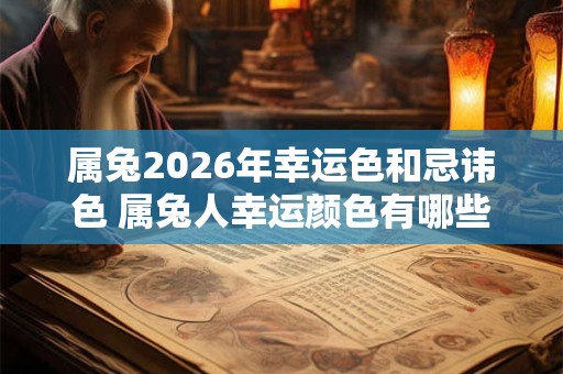 属兔2026年幸运色和忌讳色 属兔人幸运颜色有哪些