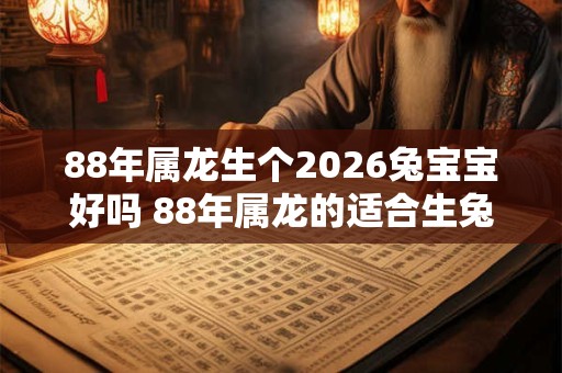88年属龙生个2026兔宝宝好吗 88年属龙的适合生兔宝宝吗