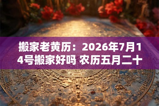 搬家老黄历：2026年7月14号搬家好吗 农历五月二十四日子好吗