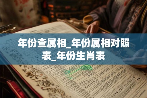 年份查属相_年份属相对照表_年份生肖表