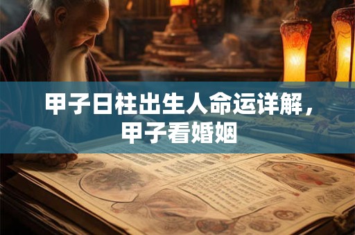 甲子日柱出生人命运详解,甲子看婚姻 甲子日柱出生人命运详解,甲子看婚姻